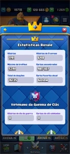 CONTA CLASH ROYALE LIGA 1, NIVEL 11 COM  1200MIL GEMAS