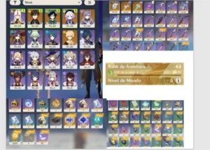 CONTA GENSHIN RANK 43 ZHONGLI, VENTI, MONA, QIQI C2, QEKING - Genshin Impact