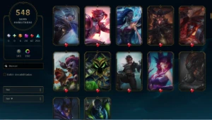 Conta League Of Legends - Esmeralda II, 548 Skins. LOL