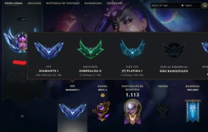 Conta League Of Legends - Esmeralda II, 548 Skins. LOL