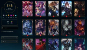 Conta League Of Legends - Esmeralda II, 548 Skins. LOL