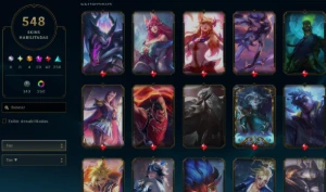 Conta League Of Legends - Esmeralda II, 548 Skins. LOL