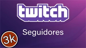 3k Seguidores na Twitch - Redes Sociais