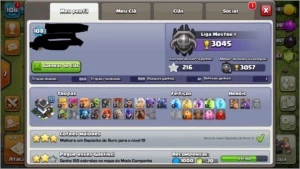 Conta clash of clans cv9 full com 9300 gemas