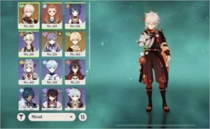 Ar38. Kazuha, kequing com falcão, harpa - Genshin Impact