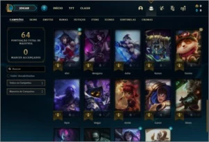 Conta platina 2 com 7 skins e 39 champs - League of Legends LOL