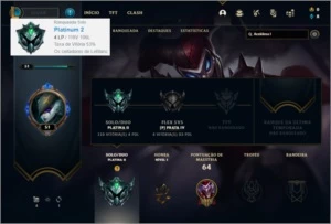 Conta platina 2 com 7 skins e 39 champs - League of Legends LOL
