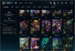 Conta platina 2 com 7 skins e 39 champs - League of Legends LOL