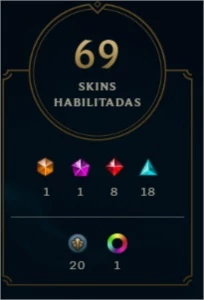 CONTA LEAGUE OF LEGENDS / Platina 3 / 148 Campeões LOL