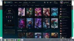 V> CONTA DE LOL FULL CHAMPS, 92 SKINS, UNS 300 - League of Legends
