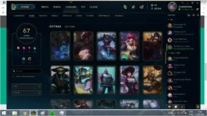 V> CONTA DE LOL FULL CHAMPS, 92 SKINS, UNS 300 - League of Legends
