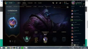 V> CONTA DE LOL FULL CHAMPS, 92 SKINS, UNS 300 - League of Legends