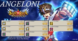 Convite de 50 amigos  Saint Seiya Legendas da Justiça - Saint Seiya Awakening SSA