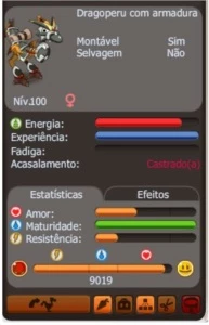 Montaria Blindada Nível 100 (SPIRITIA) - Dofus