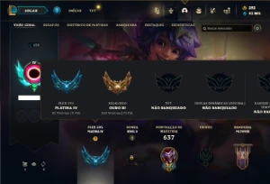 Conta ouro 3 com TODOS os champs e 247 Skins ( MAIN ADC ) - League of Legends LOL