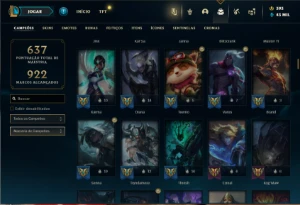 Conta ouro 3 com TODOS os champs e 247 Skins ( MAIN ADC ) - League of Legends LOL