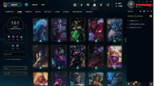 Conta LOL 161 skins + Skins Míticas Raras + Gold 1 Solo/Q - League of Legends