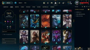 Conta LOL 161 skins + Skins Míticas Raras + Gold 1 Solo/Q - League of Legends