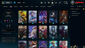 Conta LOL 161 skins + Skins Míticas Raras + Gold 1 Solo/Q - League of Legends