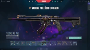 Valorant, Platina 2, 66 Skins, pacote do caos e saqueador