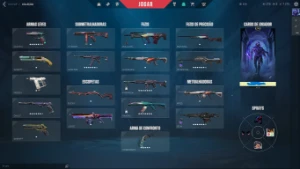 Valorant, Platina 2, 66 Skins, pacote do caos e saqueador