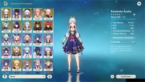 Conta com Ayaka, Ayato, Raiden, Yae, Kazuha... +Varios - Genshin Impact