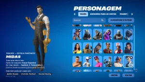 Travis Scott & Midas + Som + 225 Skins, 300 Gestos, 175 Pica - Fortnite