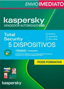 Kaspersky PLUS (Total Security) 5 Disp. 1 ano "Envio Agora" - Assinaturas e Premium