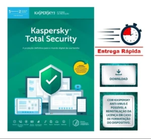 Kaspersky Total Security 5 dispositivos 1 ano "Envio Agora" - Assinaturas e Premium