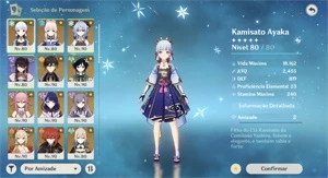 AR - 58 NA - Ayaka, Ganyu, Raiden, Yoimiya, Yae Miko e mais - Genshin Impact