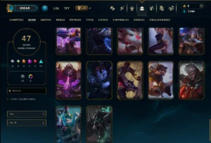 Prata 2 com 100 Champs e 47 Skins ( ADC / JG ) - League of Legends LOL