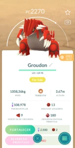 GROUDON - Pokemon Lendário - Pokemon GO