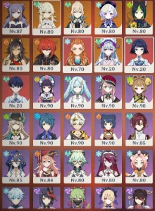 Conta AR 60 - Full endgame - RAIDEN C3 / KAZUHA C1/ HUTAO C1 - Genshin Impact