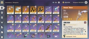 Conta Genshin AR57 16x 5* +100 desejos - Genshin Impact