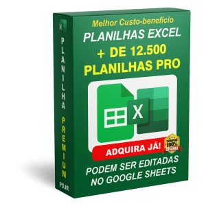 + DE 12.500 Planilhas Excel Pro Editáveis(Comp. G. Sheets) - Outros