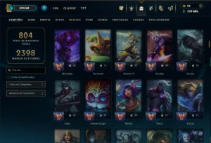 Ouro 3 com TODOS os Champs e 287 Skins( Nivel 777 ) - League of Legends LOL