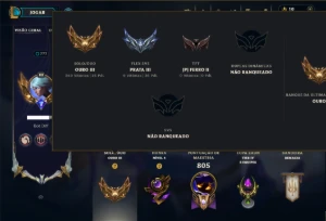 Ouro 3 com TODOS os Champs e 287 Skins( Nivel 777 ) - League of Legends LOL