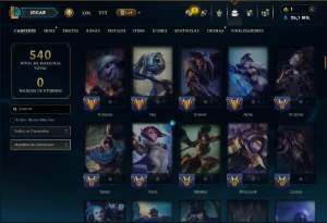 Prata 4 com 140 Champs e 56 Skins ( MID / ADC / JG ) - League of Legends LOL