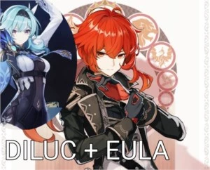 Conta Eula + diluc Ar33 - Genshin Impact