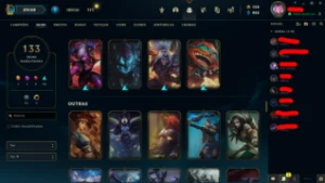 conta com 130 skins - League of Legends LOL