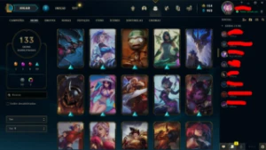 conta com 130 skins - League of Legends LOL