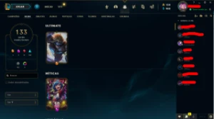 conta com 130 skins - League of Legends LOL