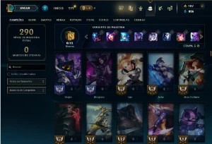 Unranked com TODOS os Champs e 284 Skins - League of Legends LOL