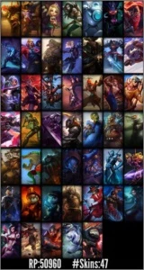 Conta lol(ez pulsefire e udyr guardião) 90 champs - League of Legends