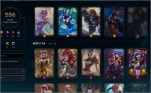 Vendo conta D4 ex-D2  206 skins - League of Legends LOL