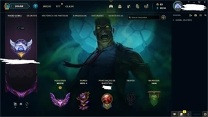conta lol mestre 200+ pdl, 288 skins faltando 8 champs 9k EA - League of Legends