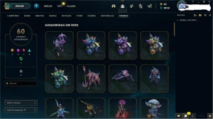 conta lol mestre 200+ pdl, 288 skins faltando 8 champs 9k EA - League of Legends