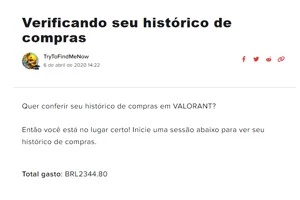 CONTA VALORANT 2300 EM SKINS + 5 PASSES COMPRADOS