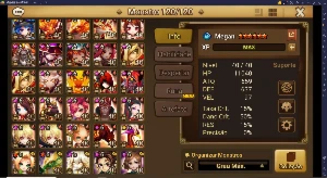 Conta Summoners War Ragdoll, Nina Light Collab e Gojo dark C