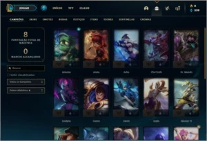 Conta ouro 2 com 21 champs e 1 skin - League of Legends LOL